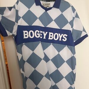 Blue Checkered Bogey Boys Golf Polo